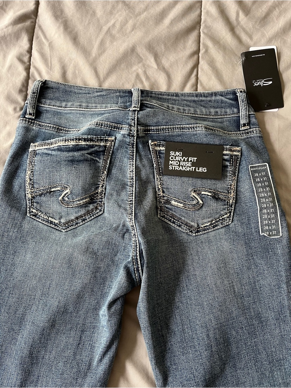 Silver Jeans Suki Curvy Fit Mid Rise Straight Leg Jeans